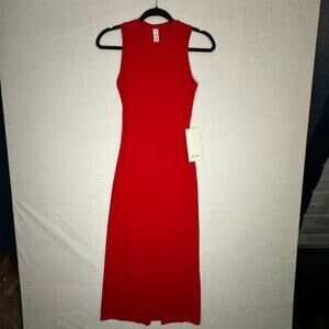 lululemon All Aligned Midi Dress Red NWT Sz 2